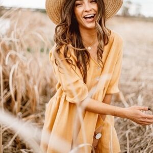 Finding July "Ray" Dress - Relaxed Tiered Mini Dress with Front Pockets